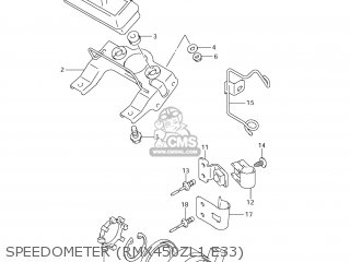 SPEEDOMETER (RMX450ZL1 E33) - RMX450Z 2011 (L1) USA (E03)