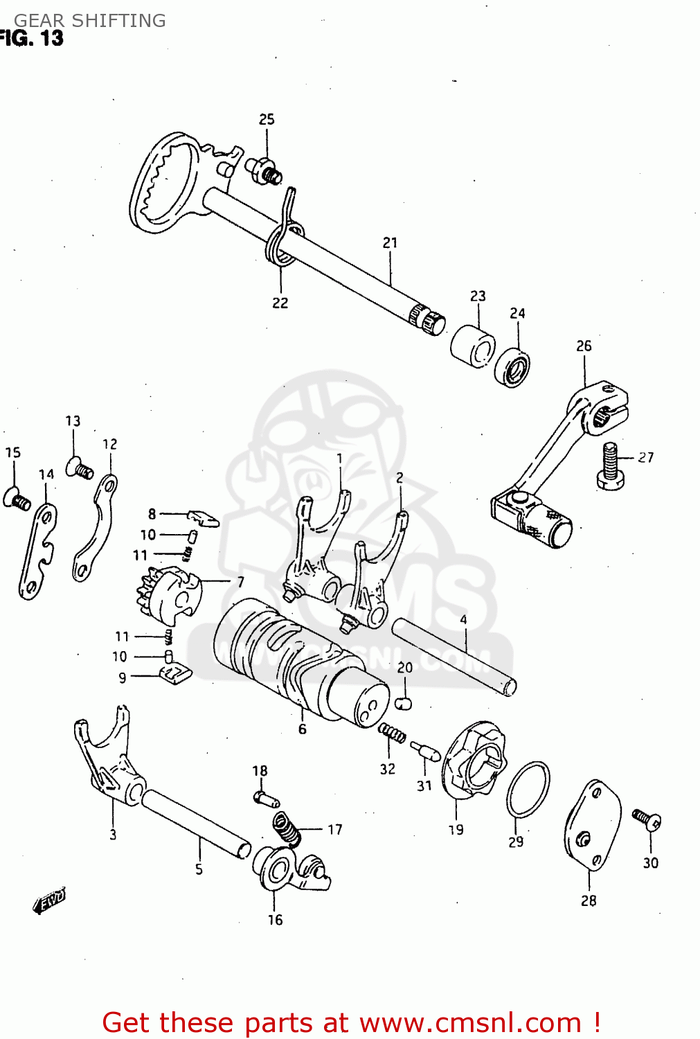 GEAR SHIFTING RMX50 1996 (T) PORTUGAL SPAIN (E29 E53)