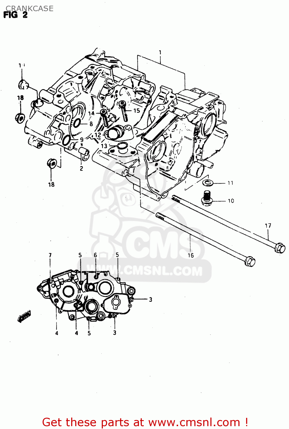CRANKCASE RMX50 1996 (T) PORTUGAL SPAIN (E29 E53)