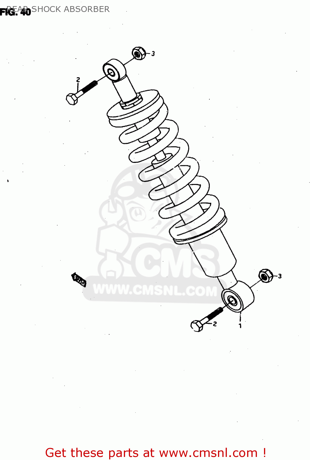 REAR SHOCK ABSORBER RMX50 1996 (T) PORTUGAL SPAIN (E29 E53)