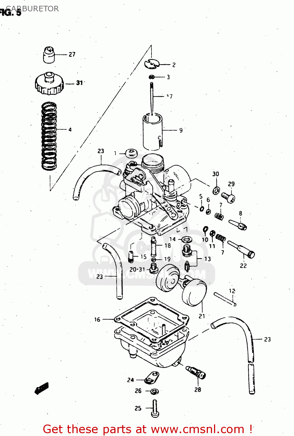 CARBURETOR RMX50 1996 (T) PORTUGAL SPAIN (E29 E53)