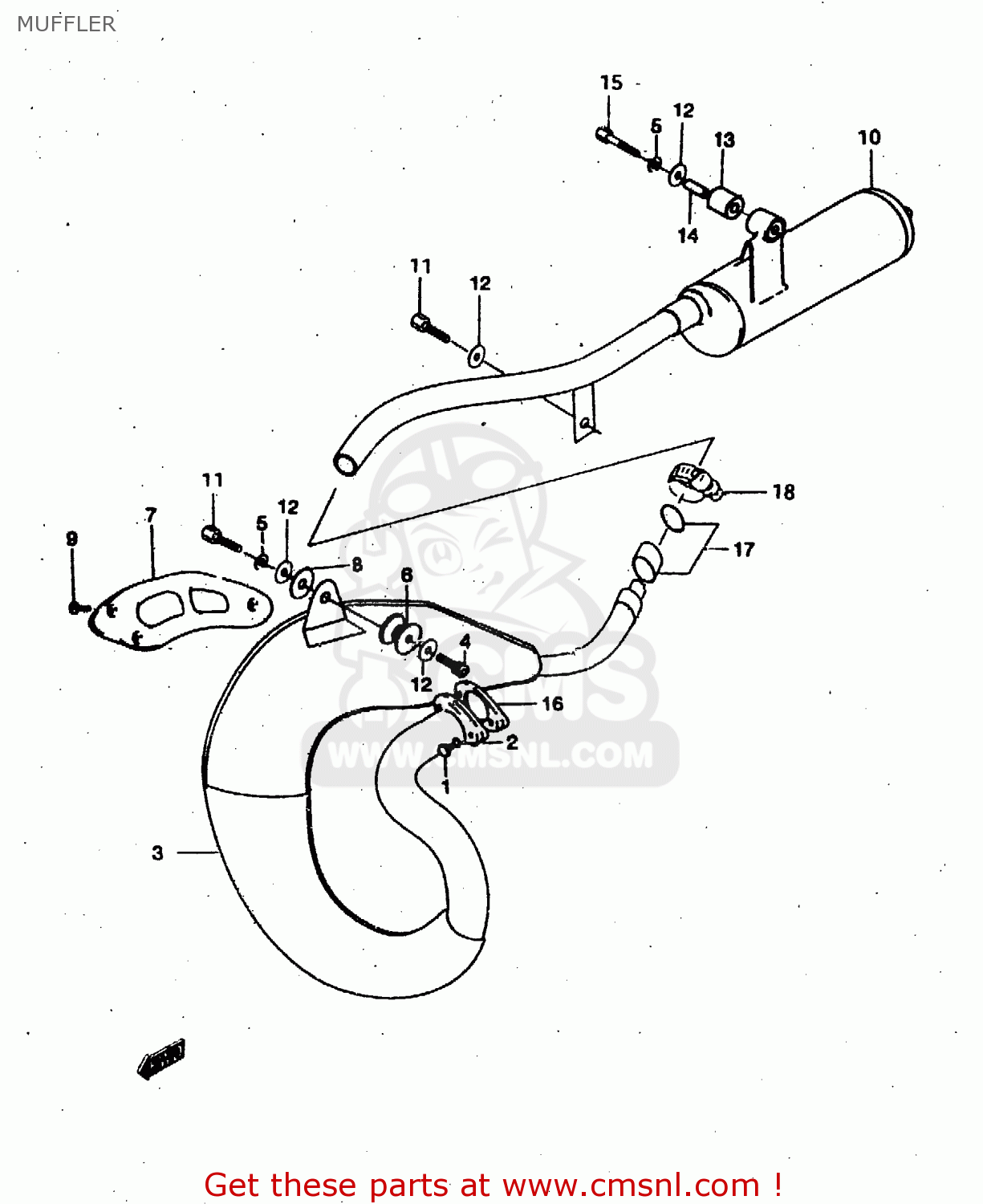 MUFFLER RMX50 1996 (T) PORTUGAL SPAIN (E29 E53)