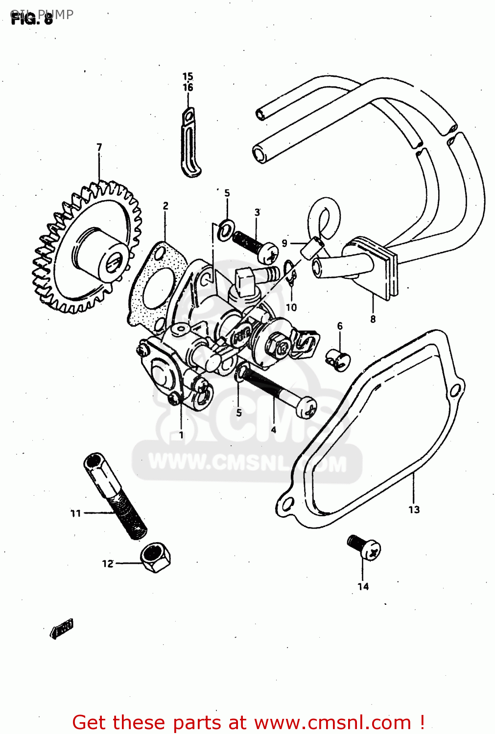 OIL PUMP RMX50 1996 (T) PORTUGAL SPAIN (E29 E53)
