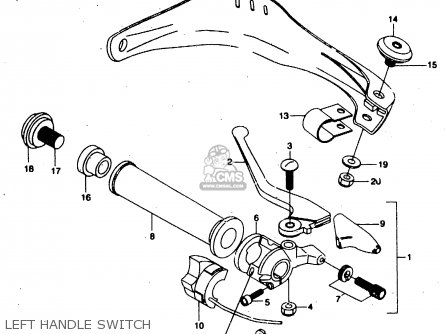 LEFT HANDLE SWITCH - RMX50 1996 (T) PORTUGAL SPAIN (E29 E53)