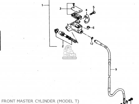 FRONT MASTER CYLINDER (MODEL T) - RMX50 1996 (T) PORTUGAL SPAIN (E29 E53)