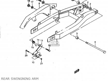 REAR SWINGNING ARM - RMX50 1996 (T) PORTUGAL SPAIN (E29 E53)