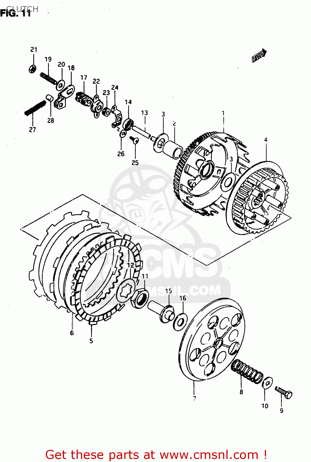 CLUTCH RMX50 1997 (V) FRANCE PORTUGAL SPAIN (E04 E29 E53)