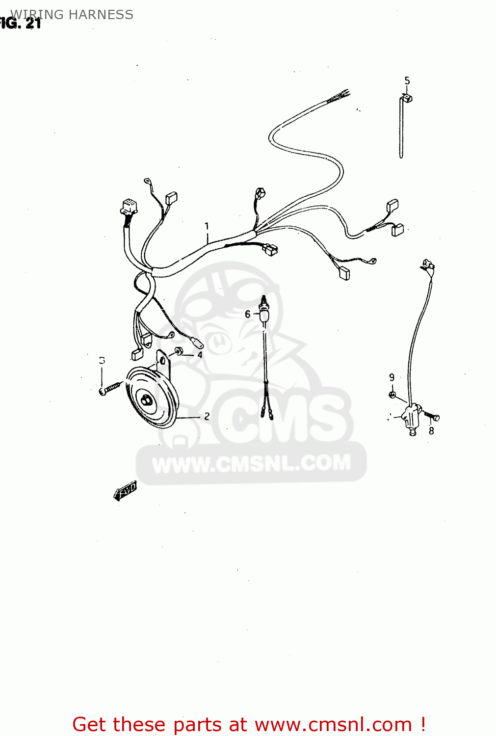 WIRING HARNESS RMX50 1997 (V) FRANCE PORTUGAL SPAIN (E04 E29 E53)