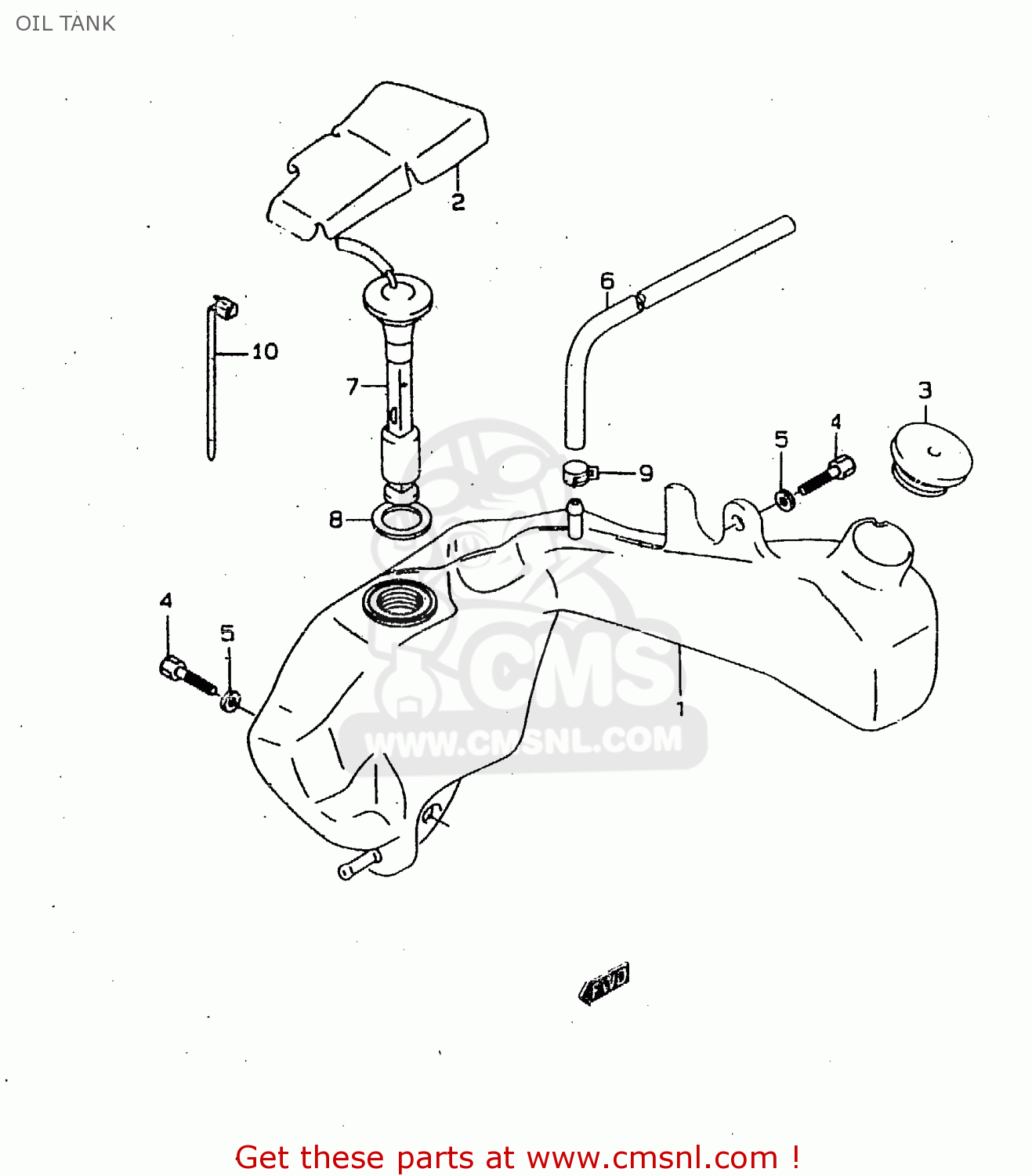 OIL TANK RMX50 1997 (V) FRANCE PORTUGAL SPAIN (E04 E29 E53)
