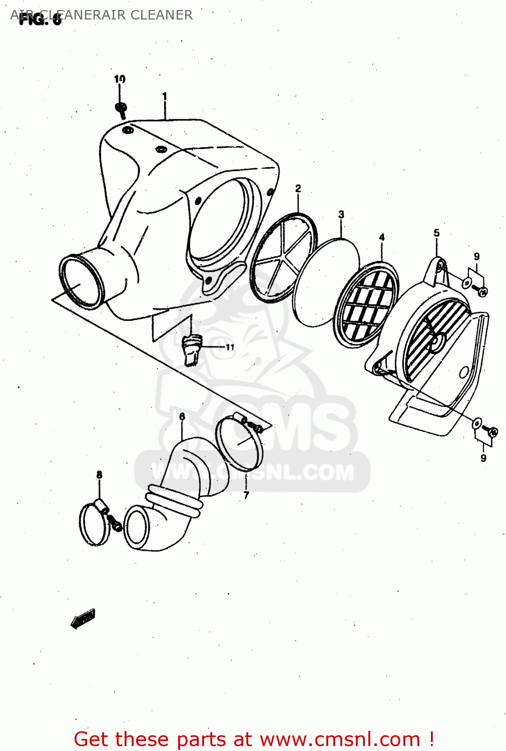 AIR CLEANERAIR CLEANER RMX50 1997 (V) FRANCE PORTUGAL SPAIN (E04 E29 E53)