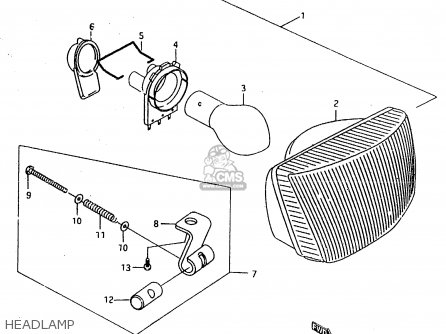 HEADLAMP - RMX50 1997 (V) FRANCE PORTUGAL SPAIN (E04 E29 E53)