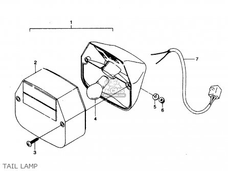 TAIL LAMP - RMX50 1997 (V) FRANCE PORTUGAL SPAIN (E04 E29 E53)