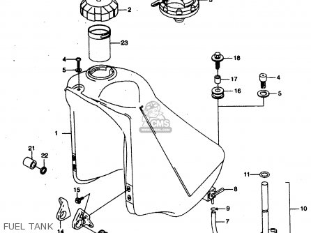 FUEL TANK - RMX50 1997 (V) FRANCE PORTUGAL SPAIN (E04 E29 E53)