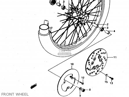 FRONT WHEEL - RMX50 1997 (V) FRANCE PORTUGAL SPAIN (E04 E29 E53)
