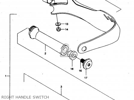 RIGHT HANDLE SWITCH - RMX50 1997 (V) FRANCE PORTUGAL SPAIN (E04 E29 E53)