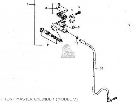 FRONT MASTER CYLINDER (MODEL V) - RMX50 1997 (V) FRANCE PORTUGAL SPAIN (E04 E29 E53)