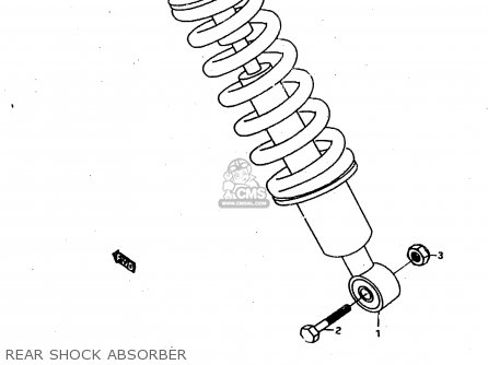REAR SHOCK ABSORBER - RMX50 1997 (V) FRANCE PORTUGAL SPAIN (E04 E29 E53)