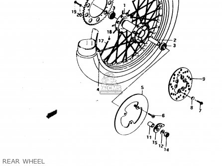 REAR WHEEL - RMX50 1997 (V) FRANCE PORTUGAL SPAIN (E04 E29 E53)