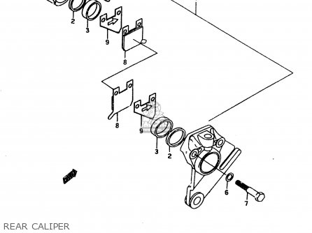 REAR CALIPER - RMX50 1997 (V) FRANCE PORTUGAL SPAIN (E04 E29 E53)