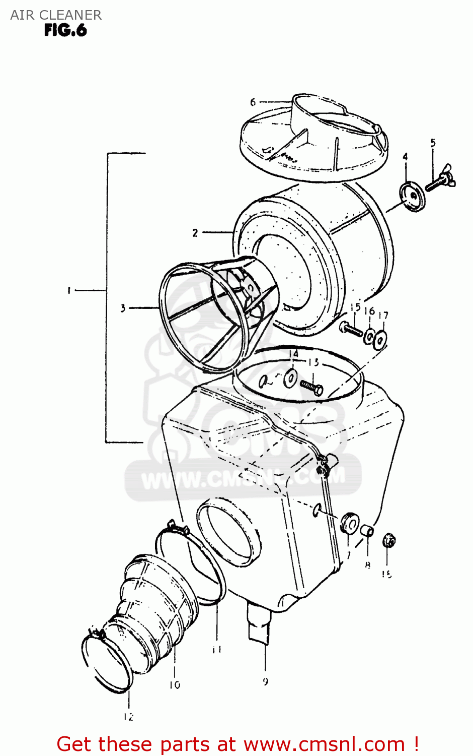 AIR CLEANER RS175 1980 (T) USA (E03)