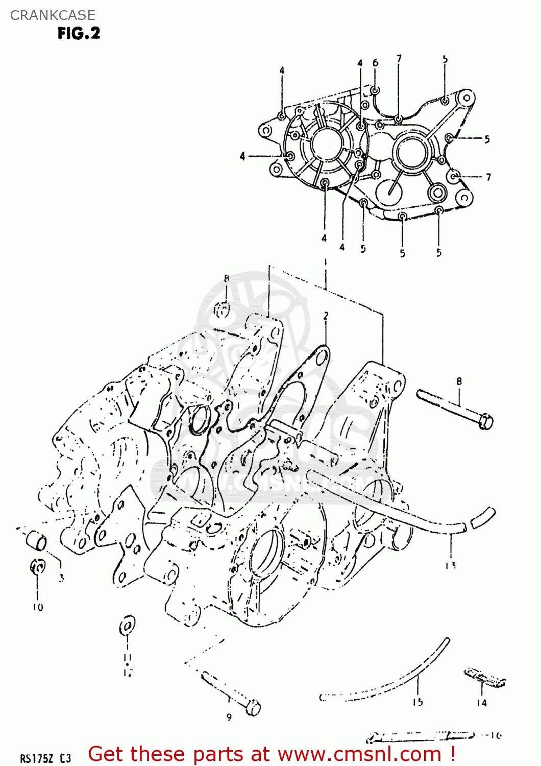 CRANKCASE RS175 1980 (T) USA (E03)