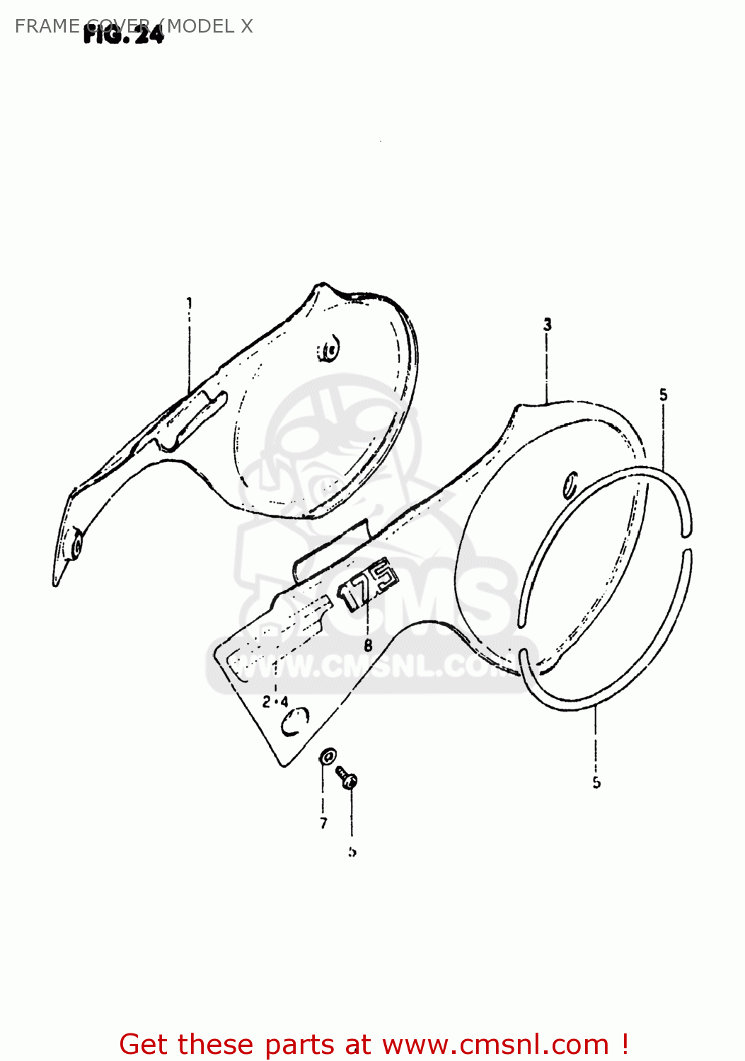 FRAME COVER (MODEL X RS175 1980 (T) USA (E03)