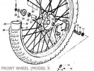 FRONT WHEEL (MODEL X - RS175 1980 (T) USA (E03)