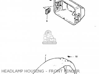 HEADLAMP HOUSING - FRONT FENDER - RS175 1980 (T) USA (E03)