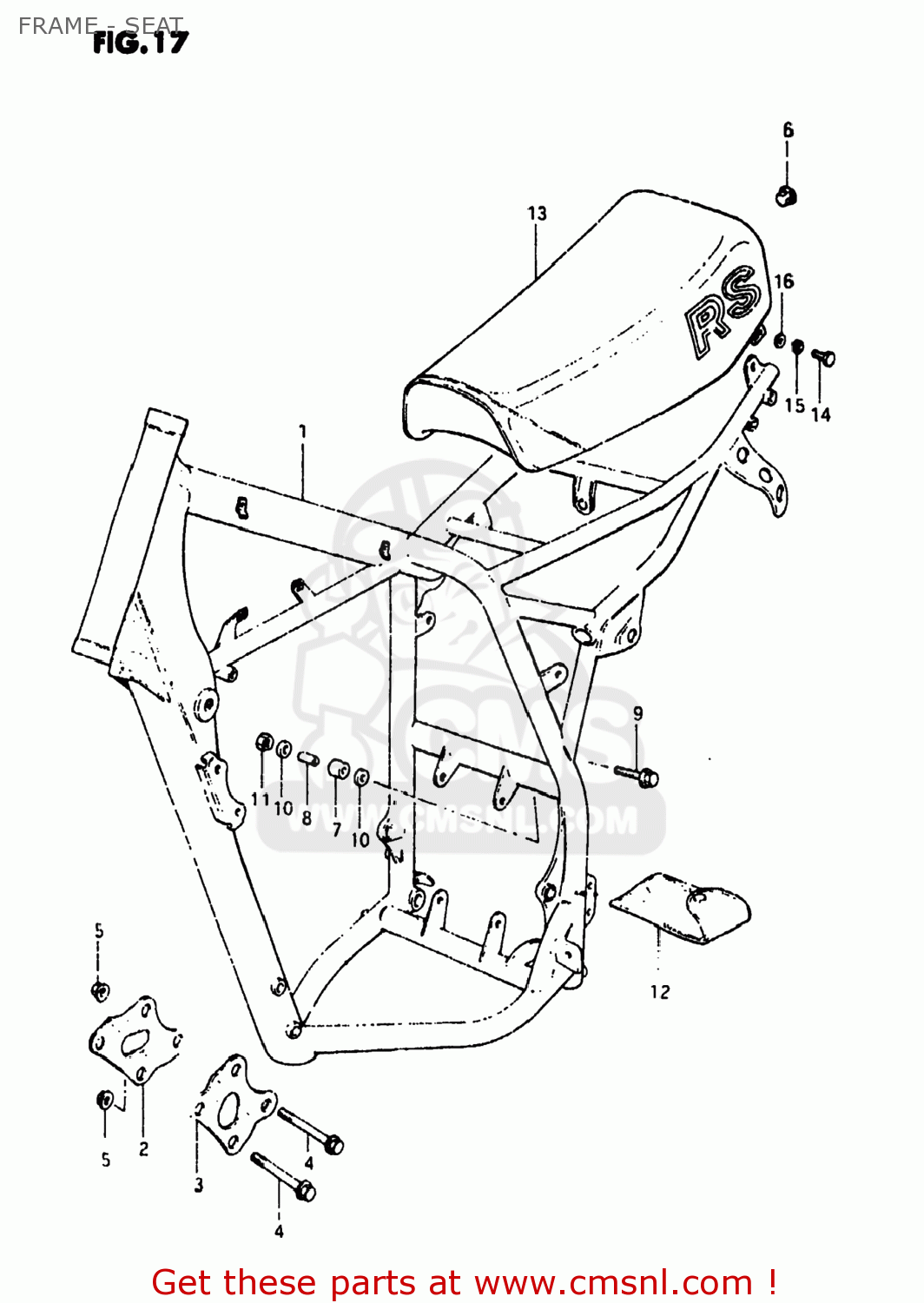 FRAME - SEAT RS175 1981 (X) USA (E03)