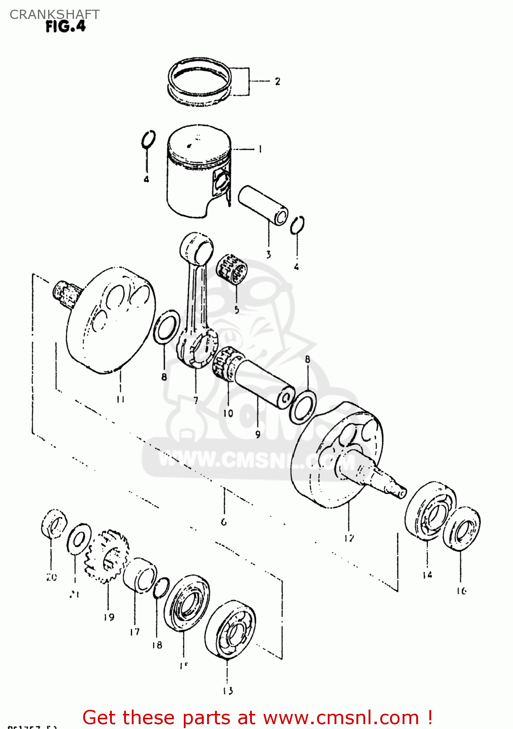 CRANKSHAFT RS175 1982 (Z) USA (E03)