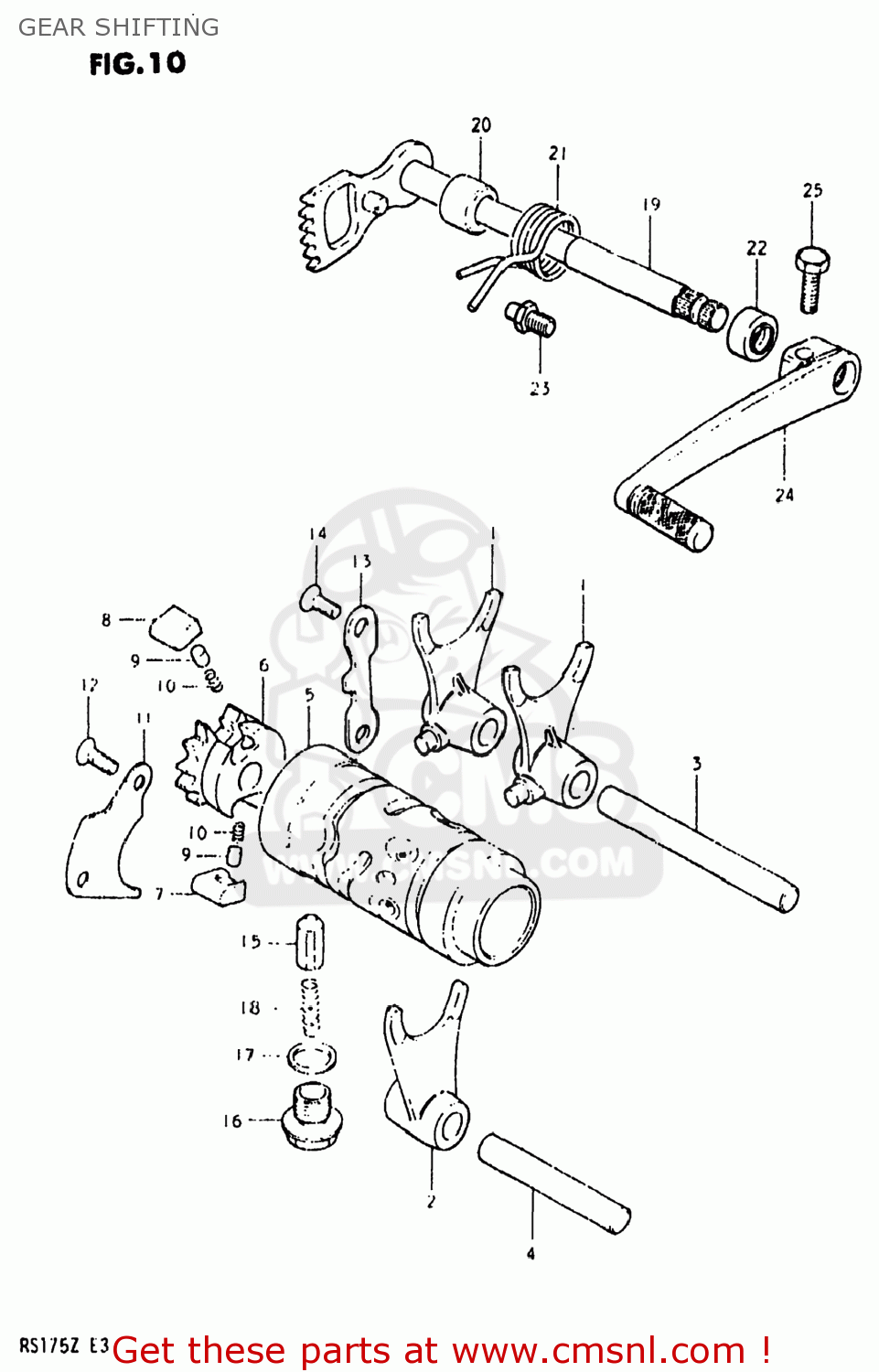 GEAR SHIFTING RS175 1982 (Z) USA (E03)