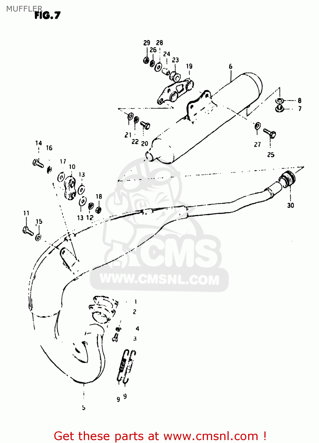 MUFFLER RS175 1982 (Z) USA (E03)