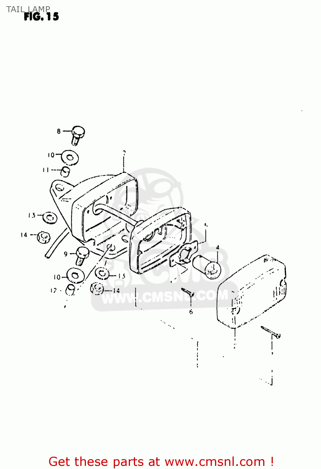 TAIL LAMP RS175 1982 (Z) USA (E03)