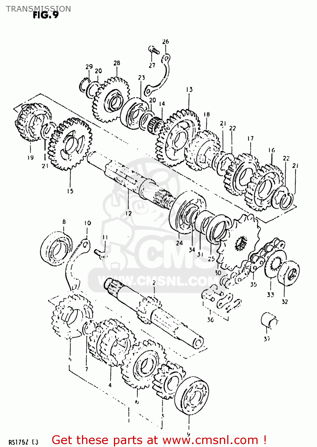 TRANSMISSION RS175 1982 (Z) USA (E03)