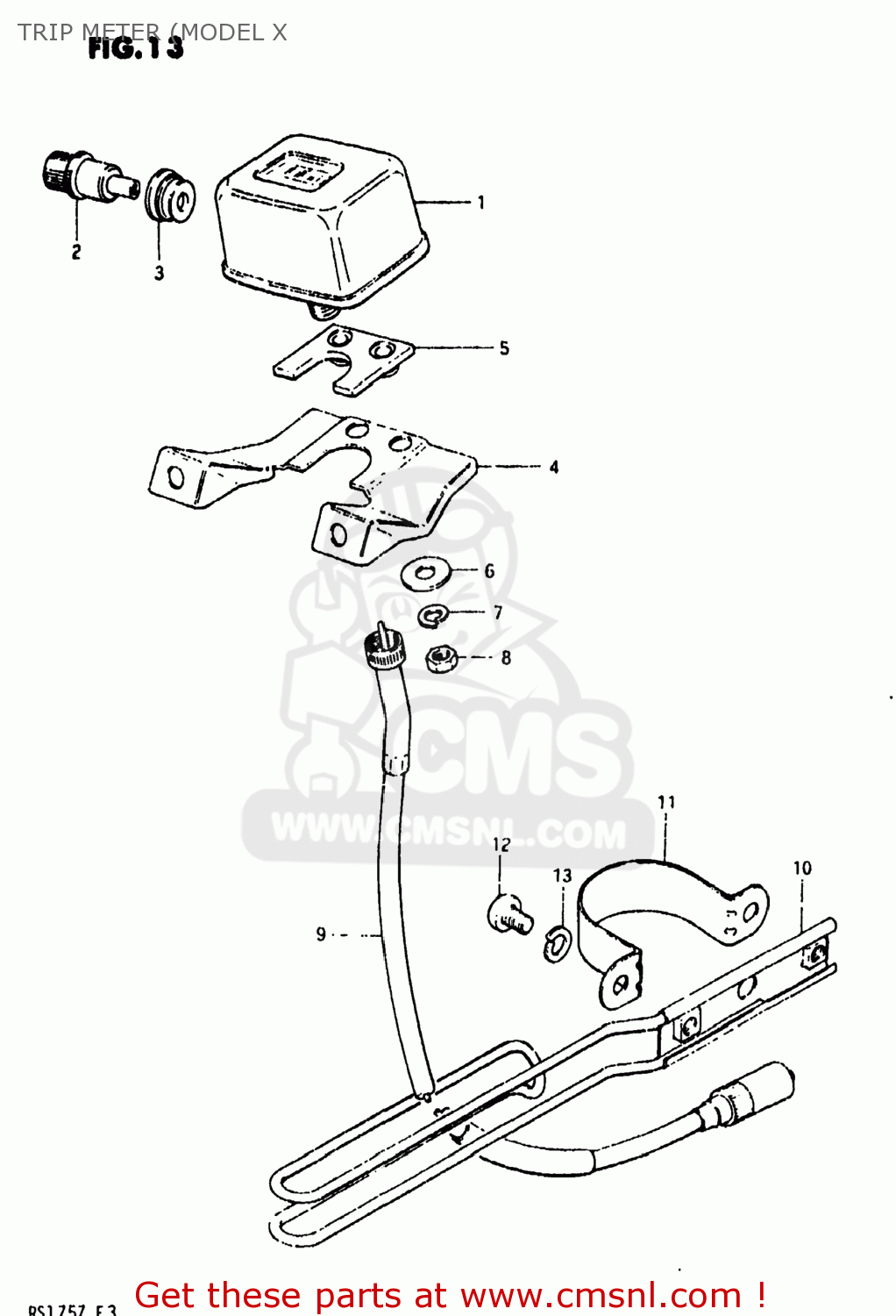 TRIP METER (MODEL X RS175 1982 (Z) USA (E03)