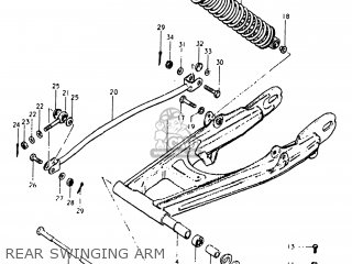REAR SWINGING ARM - RS175 1982 (Z) USA (E03)