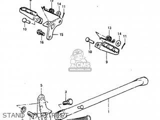 STAND - FOOTREST - RS175 1982 (Z) USA (E03)