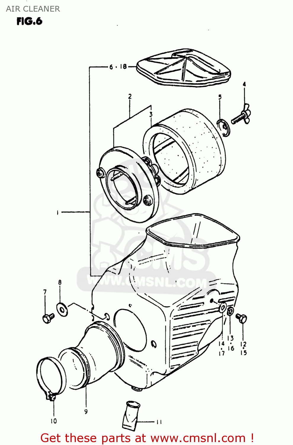 AIR CLEANER RS250 1980 (T) USA (E03)