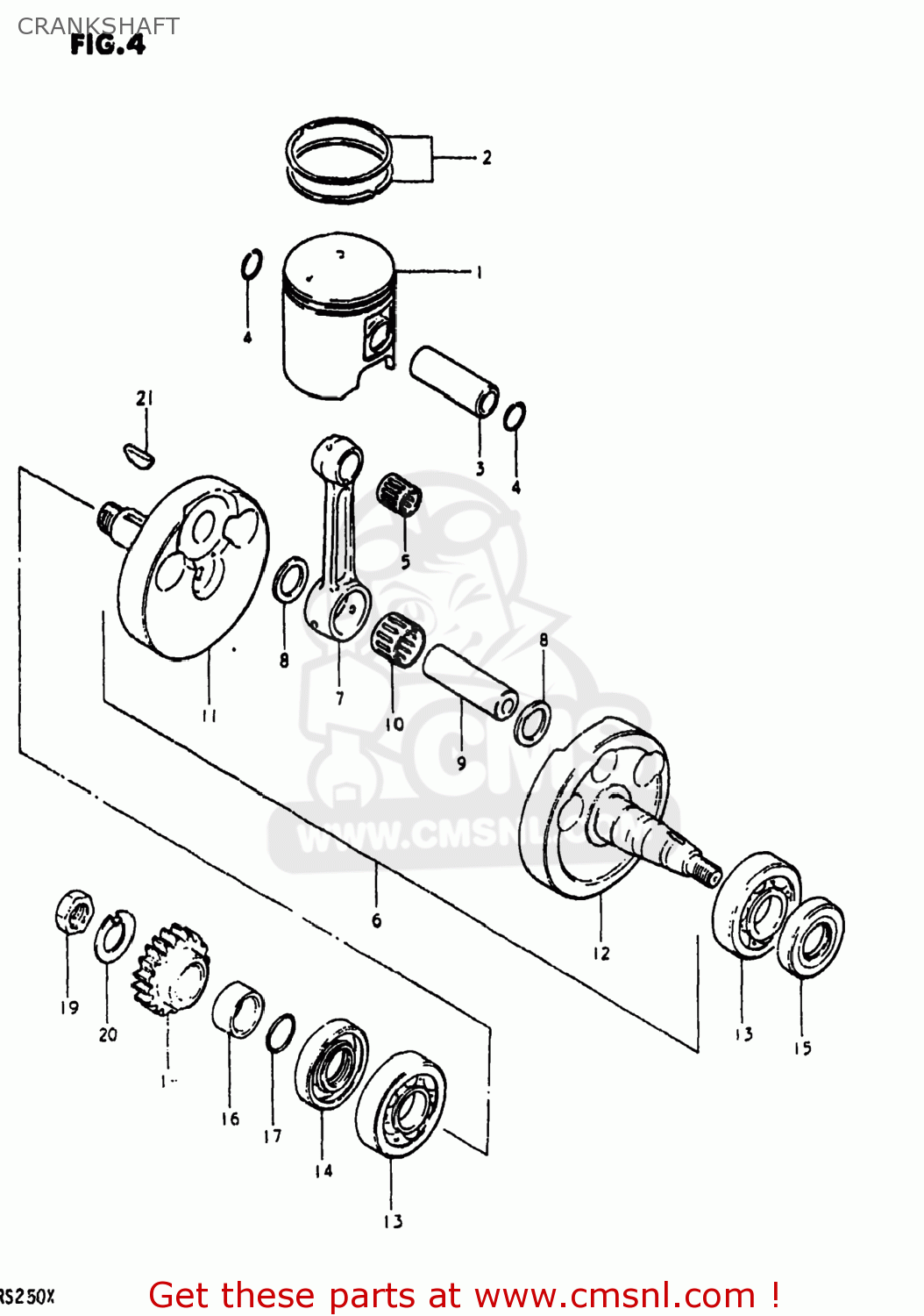 CRANKSHAFT RS250 1980 (T) USA (E03)