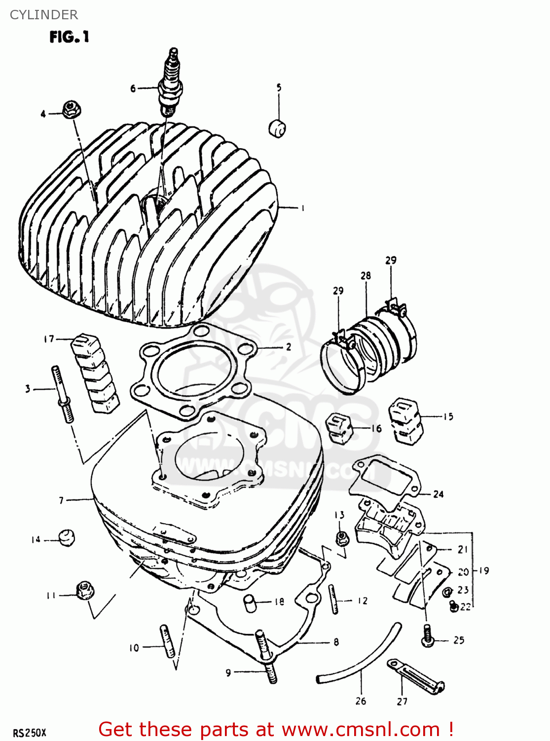 CYLINDER RS250 1980 (T) USA (E03)
