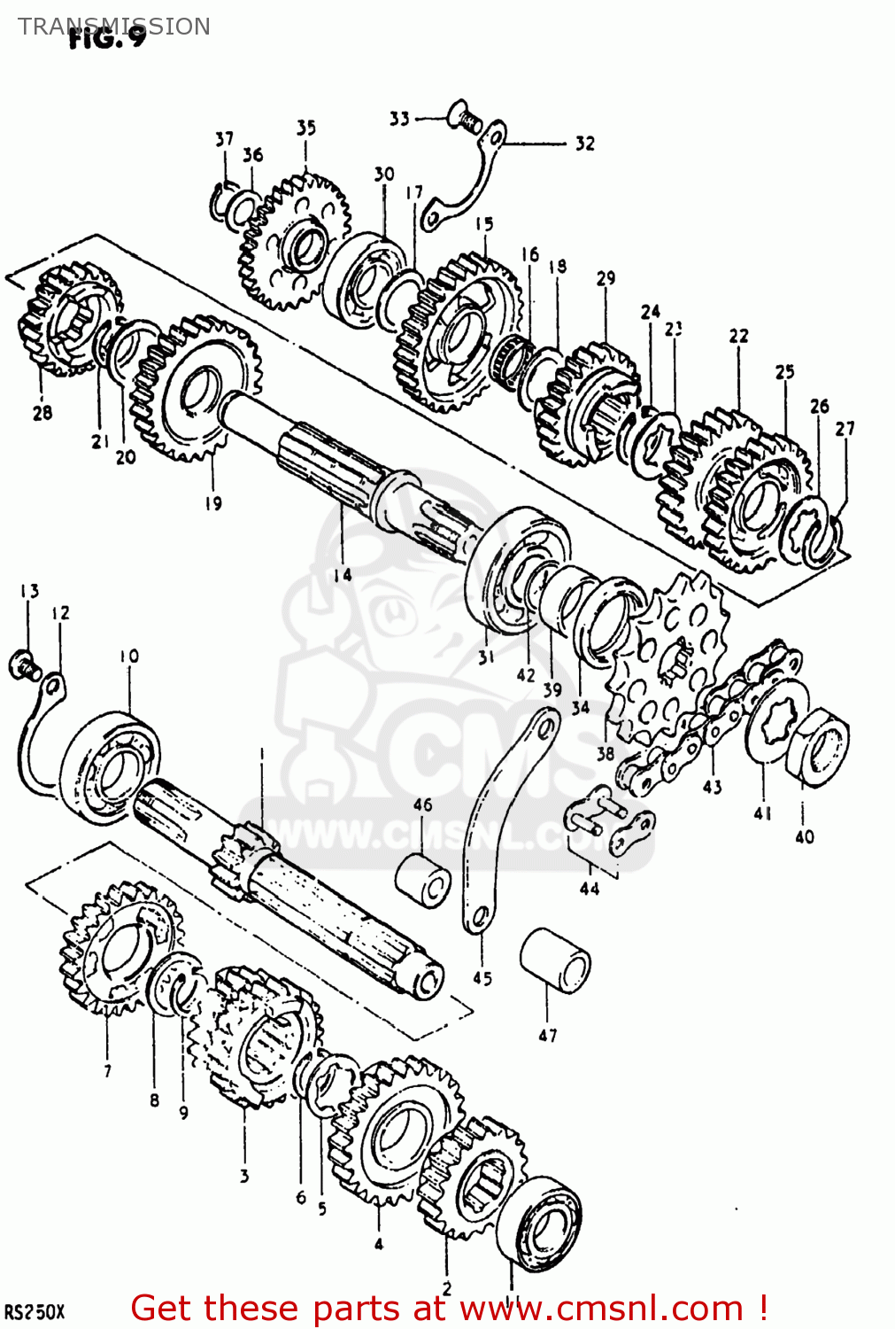 TRANSMISSION RS250 1980 (T) USA (E03)