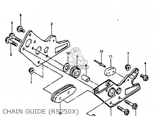 CHAIN GUIDE (RS250X) - RS250 1980 (T) USA (E03)