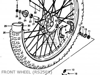 FRONT WHEEL (RS250X) - RS250 1980 (T) USA (E03)