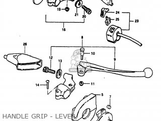 HANDLE GRIP - LEVER - RS250 1980 (T) USA (E03)