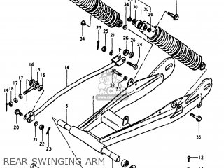 REAR SWINGING ARM - RS250 1980 (T) USA (E03)