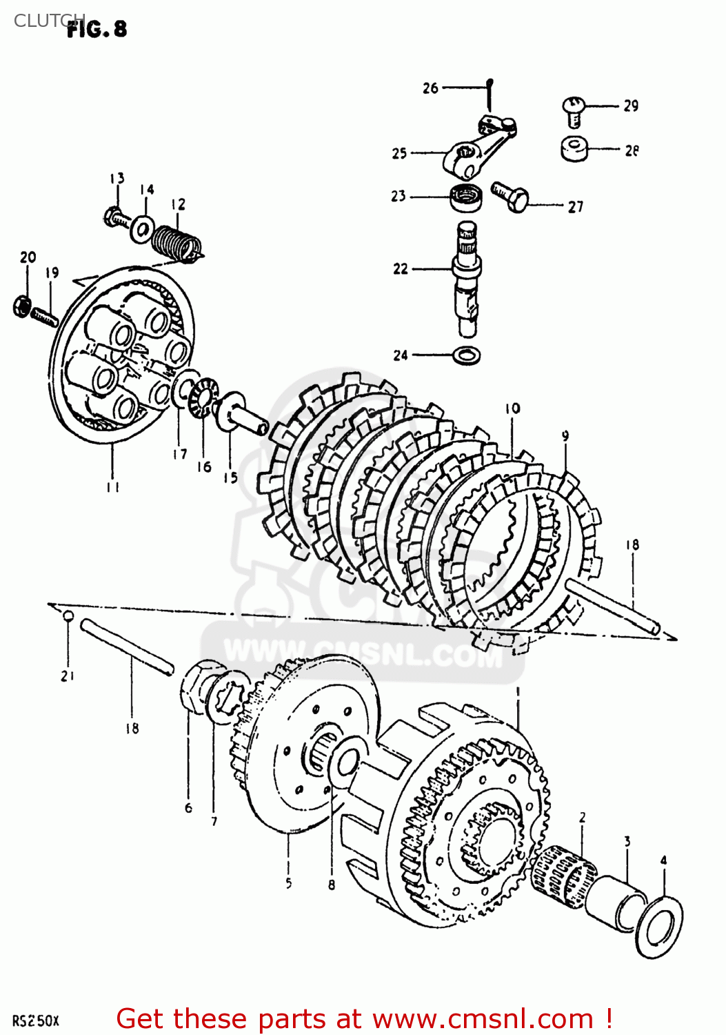 CLUTCH RS250 1981 (X) USA (E03)