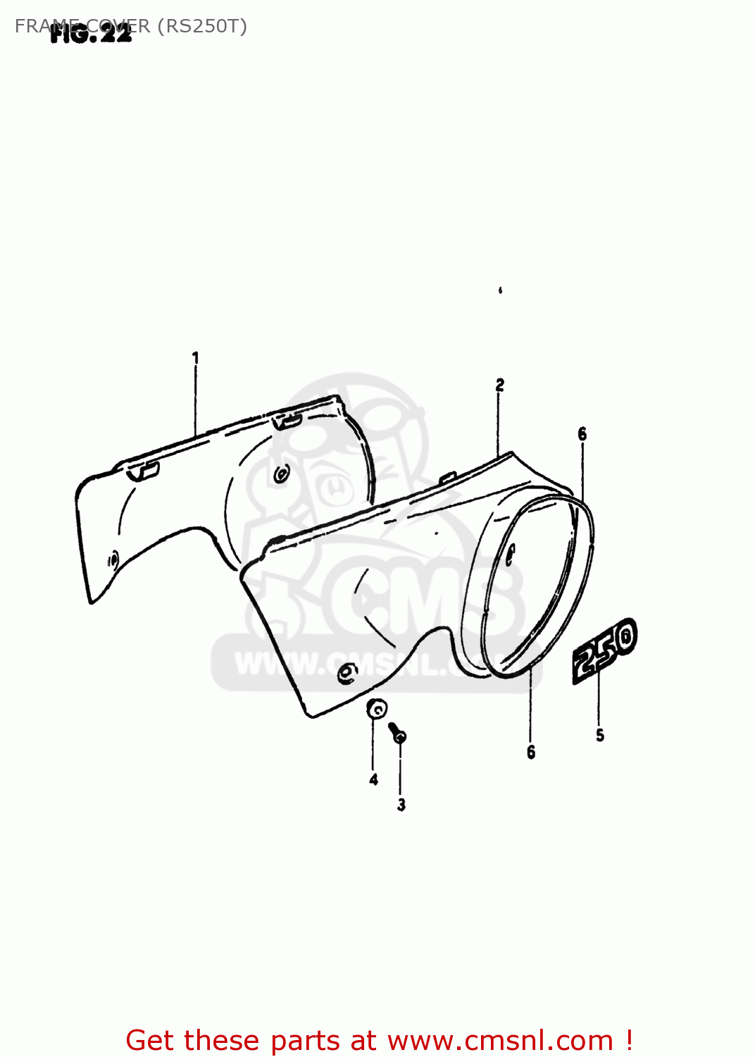 FRAME COVER (RS250T) RS250 1981 (X) USA (E03)