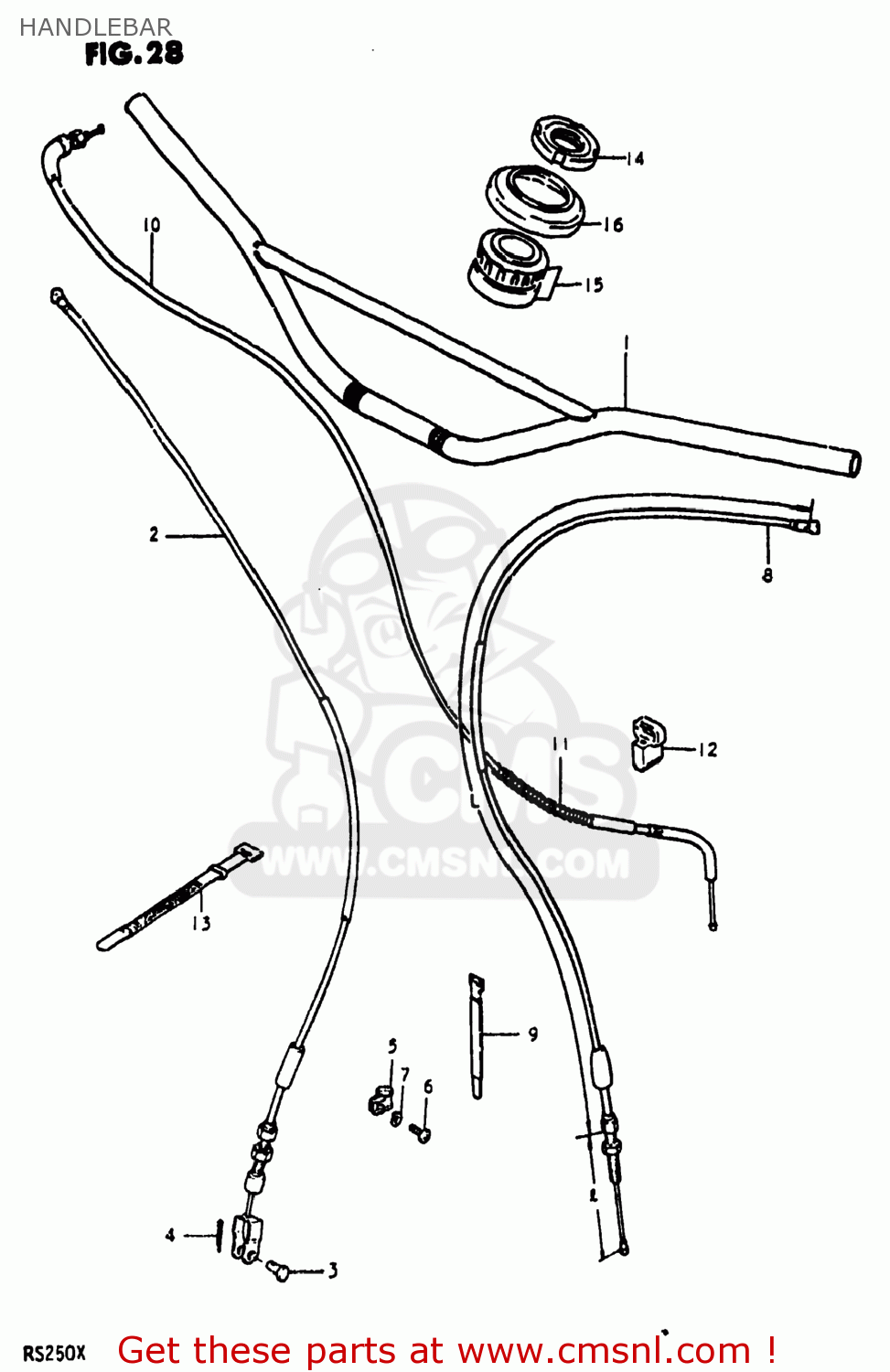 HANDLEBAR RS250 1981 (X) USA (E03)