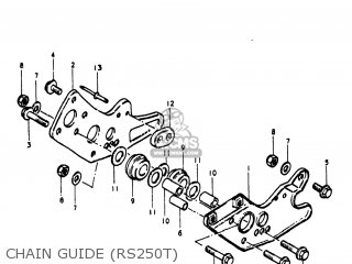 CHAIN GUIDE (RS250T) - RS250 1981 (X) USA (E03)