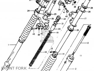 FRONT FORK - RS250 1981 (X) USA (E03)